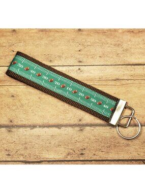 Football Field Wristlet Keyfob / Keychain